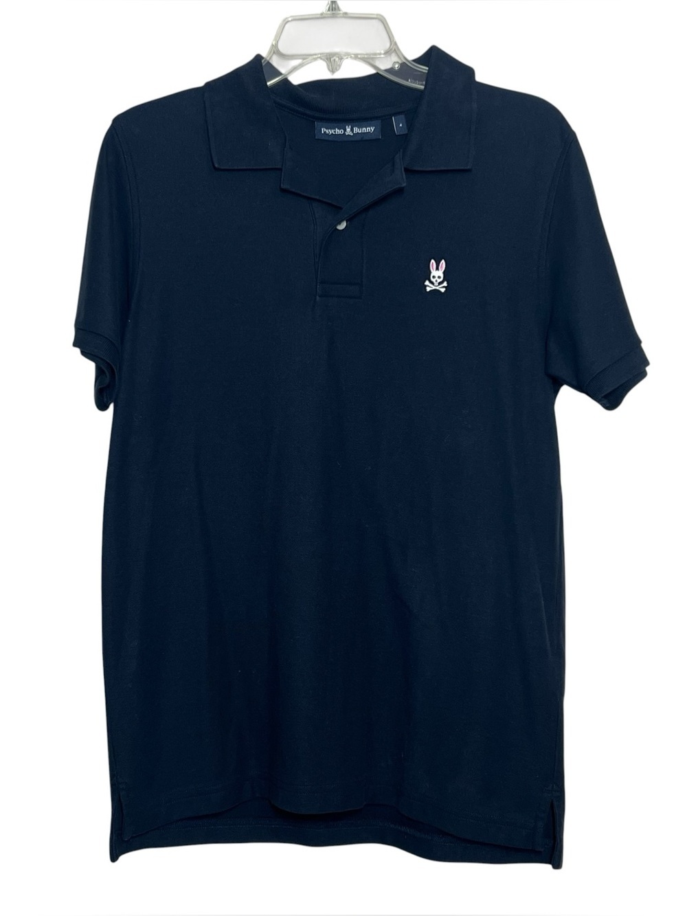 Psycho Bunny Polo Shirt Short Sleeve Navy Blue Pima Cotton Mens Size 4 Small